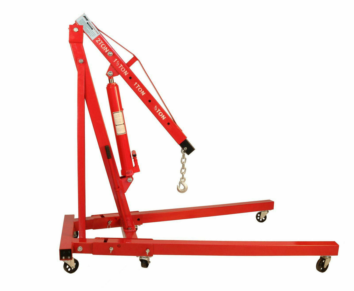 Dragway Tools 2 Ton Folding Hydraulic Engine Hoist Cherry Picker Shop Crane