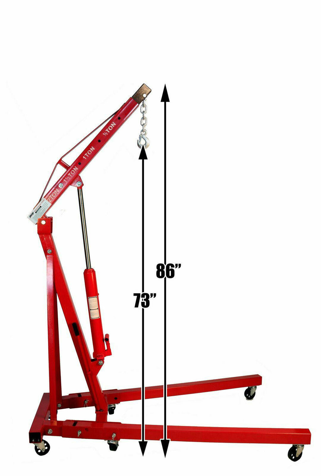 Dragway Tools 2 Ton Folding Hydraulic Engine Hoist Cherry Picker Shop Crane