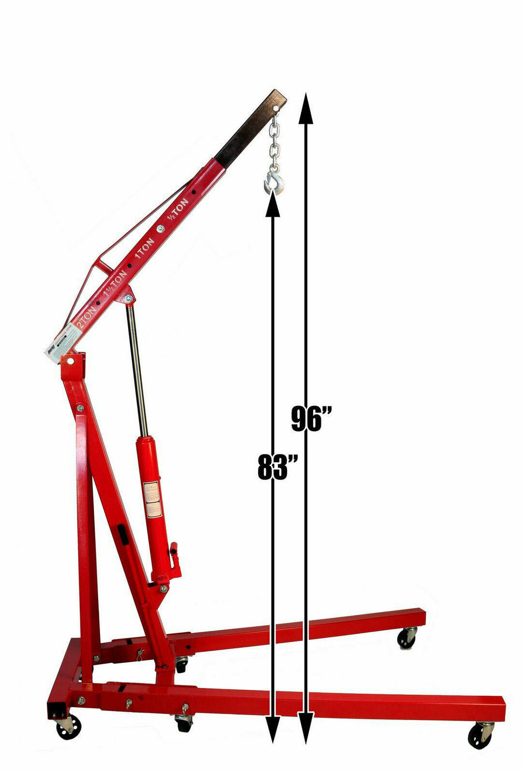 Dragway Tools 2 Ton Folding Hydraulic Engine Hoist Cherry Picker Shop Crane
