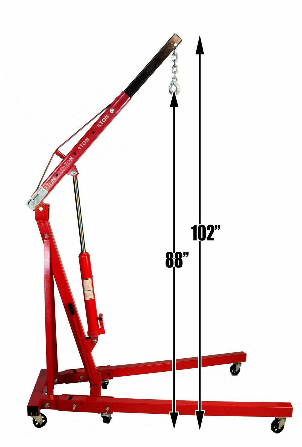 Dragway Tools 2 Ton Folding Hydraulic Engine Hoist Cherry Picker Shop Crane