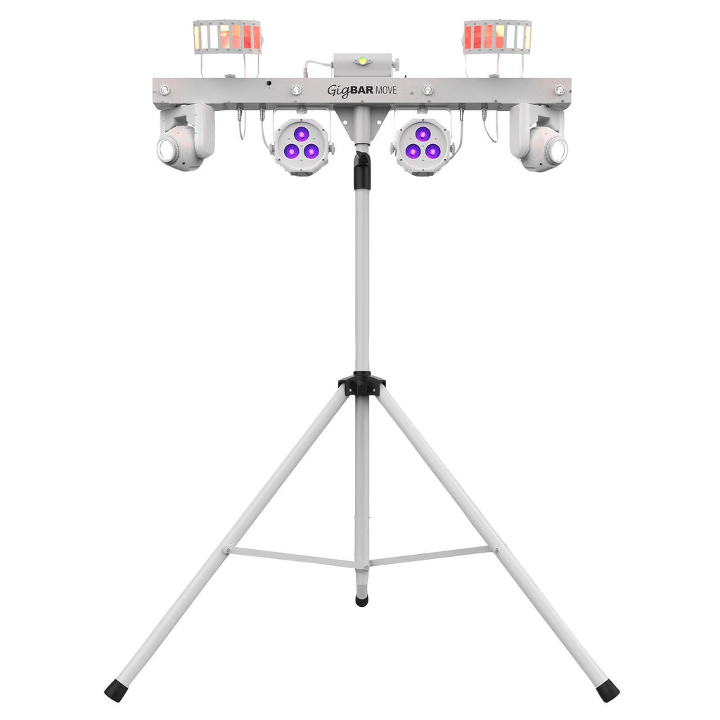 Chauvet DJ GigBar Move White 5-in-1 Ultimate Effect Light System with Hurricane 700 Fog Machine Package