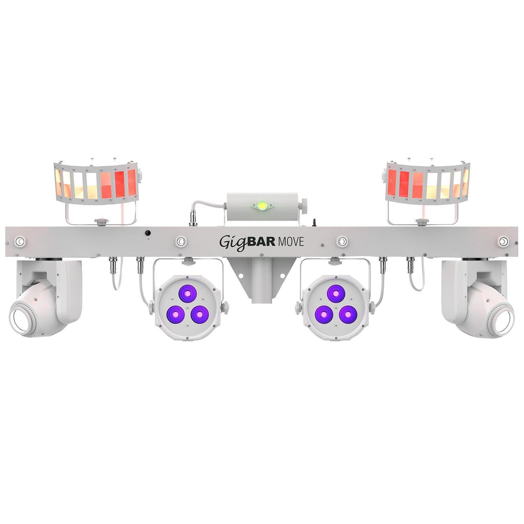 Chauvet DJ GigBar Move White 5-in-1 Ultimate Effect Light System with Hurricane 700 Fog Machine Package