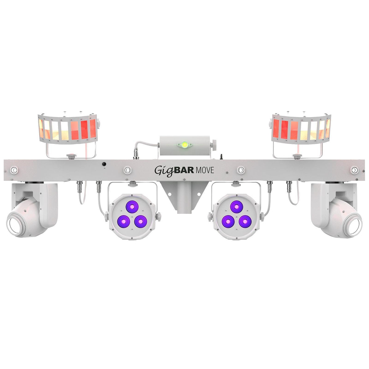 Chauvet DJ GigBar Move White 5-in-1 Ultimate Effect Light System with Hurricane 700 Fog Machine Package