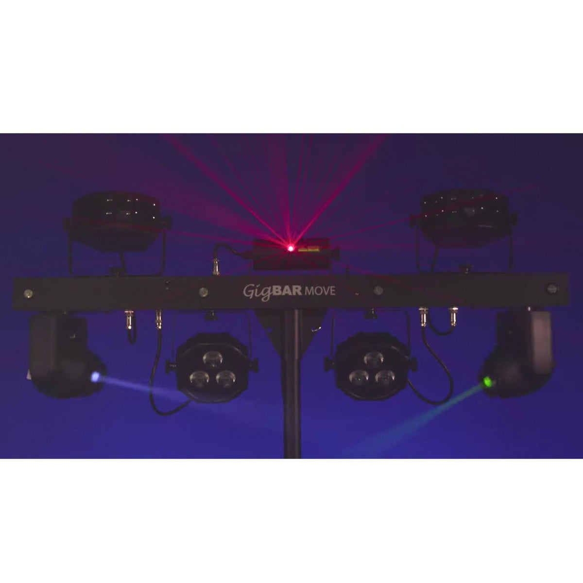 Chauvet DJ GigBar Move White 5-in-1 Ultimate Effect Light System with Hurricane 700 Fog Machine Package