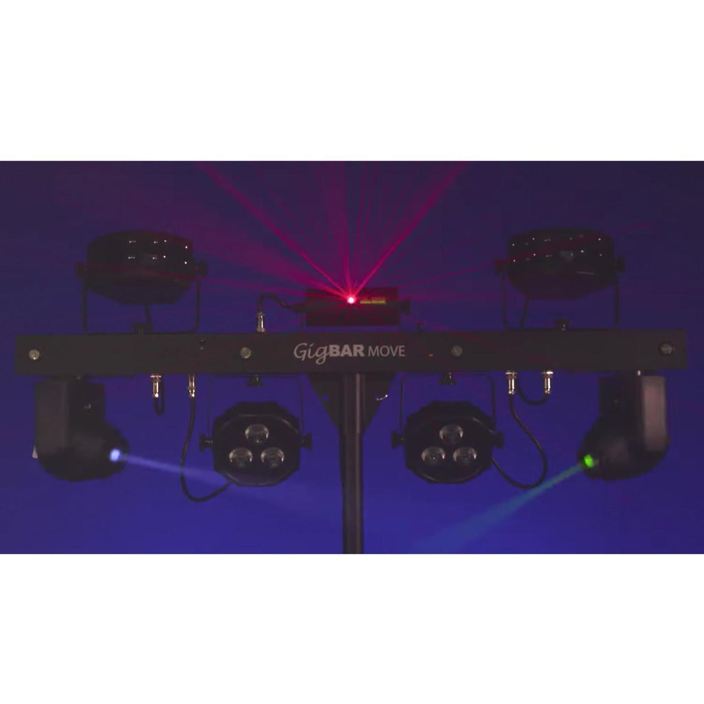 Chauvet DJ GigBar Move 5-in-1 Ultimate Effect Light System with Hurricane 700 Fog Machine Package