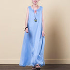 babakud embroidery casual summer sleeveless dress