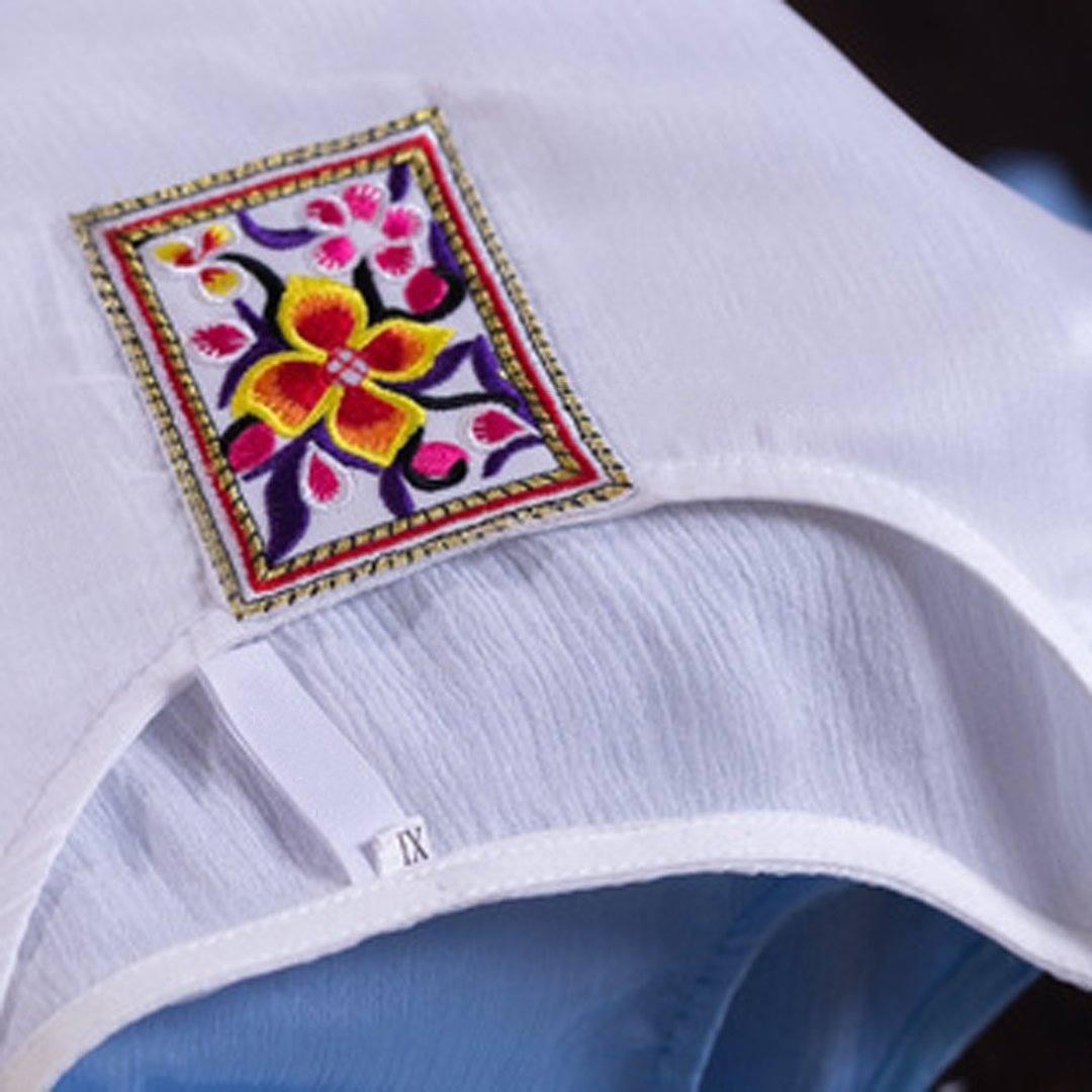 babakud embroidery casual summer sleeveless dress