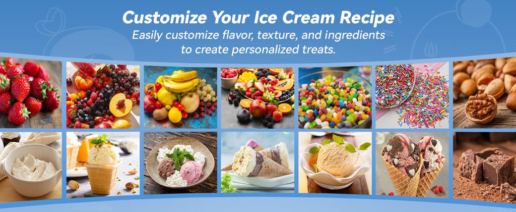 Ice Cream Maker, 1.5-Qt Ice Cream Machine and Frozen Yogurt Machine, 1.5-Qt Insulated Freezer Bowl, LCD Screen and Timer,  Results, Easy to Operate and Clean