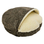 Snoozer Premium Micro Suede Cozy Cave Pet Bed in Laurel Mocha
