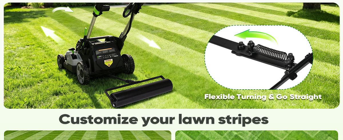 Lawn Striping Kit for EGO 21" Walk Behind Mowers - LM2100 Series, Flexible Turning Lawn Striper with Easy-Fill Water Port, Heavy Duty Steel Roller for Garden Professional Grass Stripes