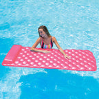 Kelsyus 72 Inch Laguna Lounger Portable Roll Up Foam Floating Mat with Built In Oversized Pillow for Swimming Pool, Lake, Beach,