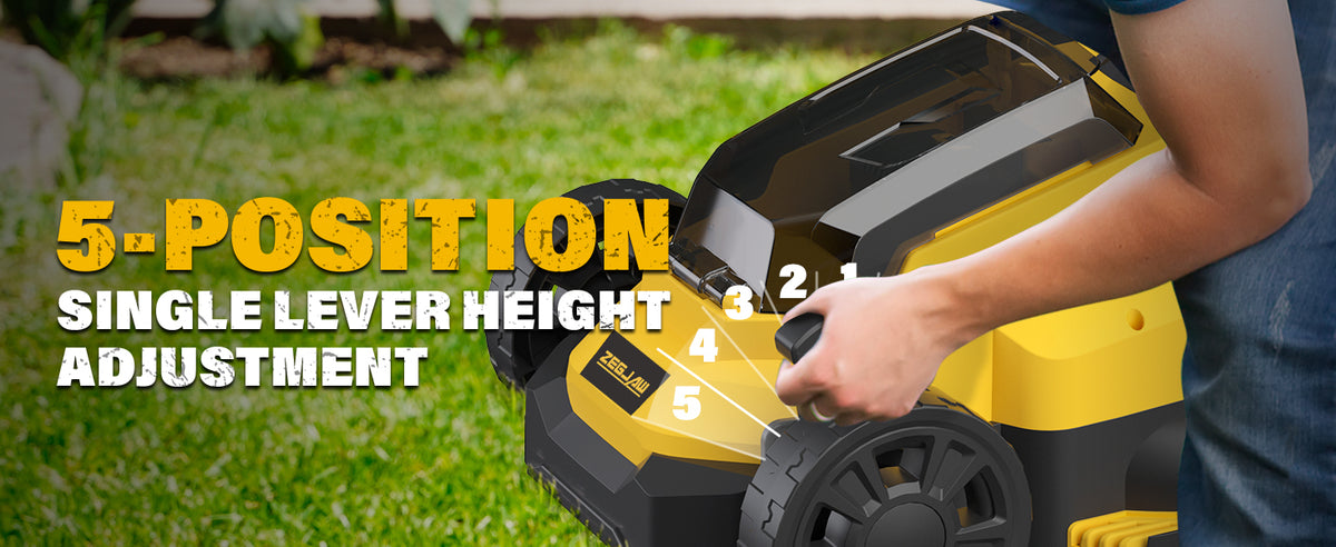 20v 13-inch Lawn Mower and 12-inch String Trimmer Combo with 2x4.0Ah Batteries and Charger, Grass Cutter with 5-Position Height Adjustment, Weed Wacker with 8pcs Line for Yard, Garden