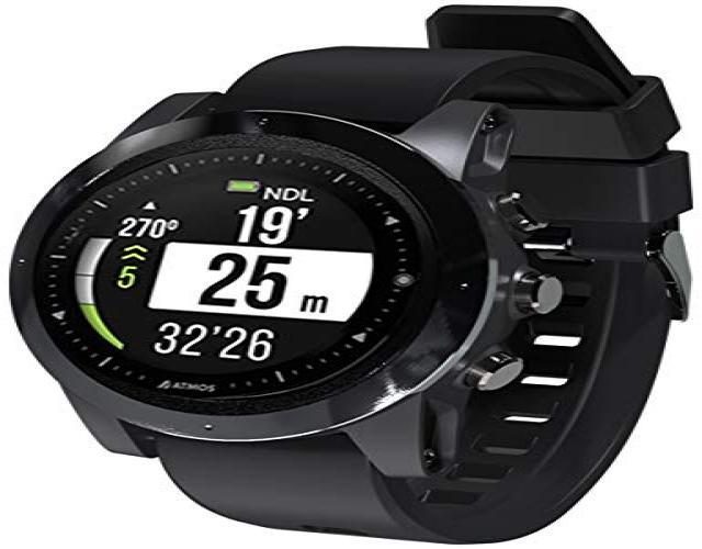 ATMOS Mission One ISO Smart Watch Dive Computer Black/Black