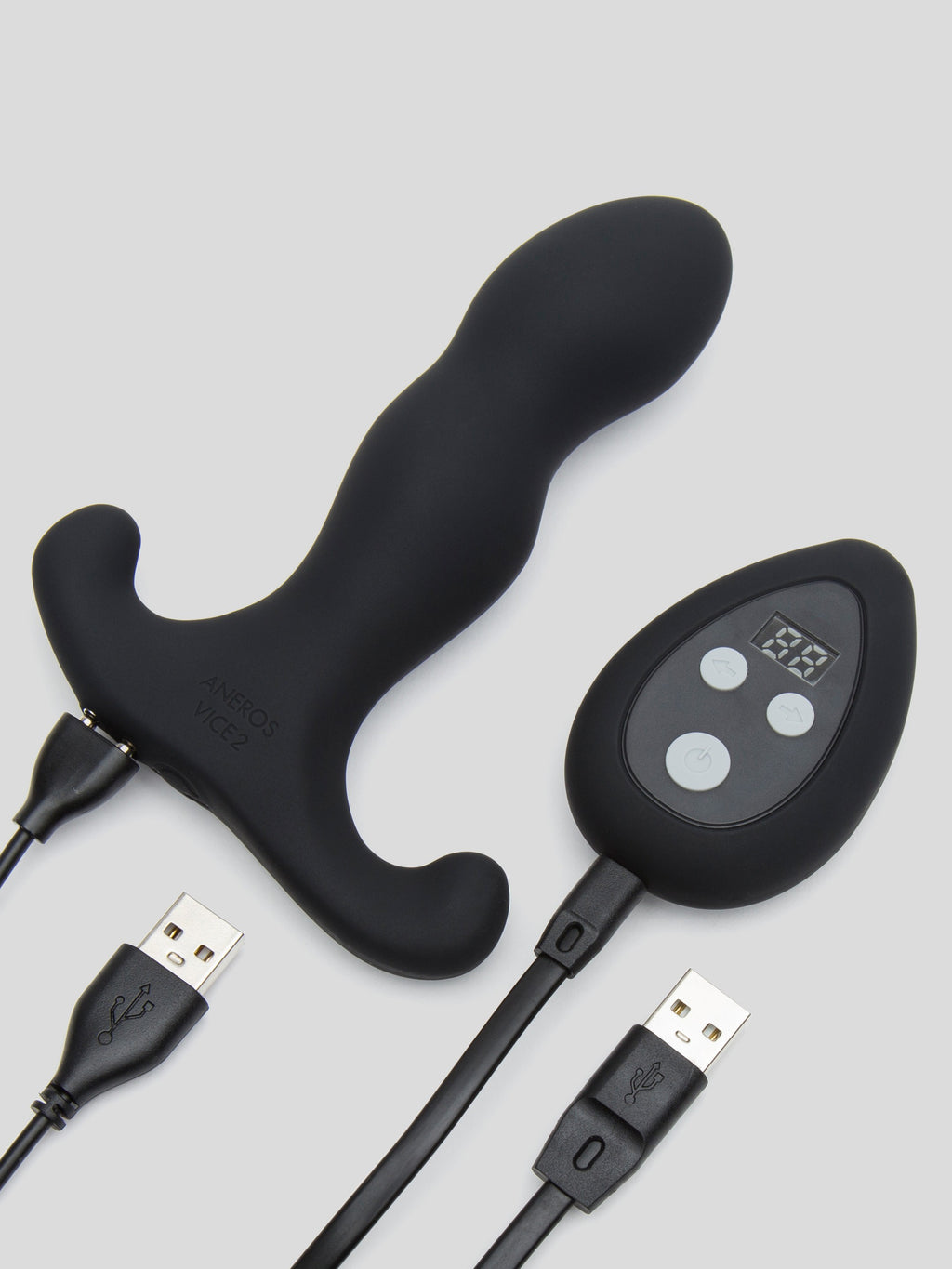 Aneros Vice 2 Silicone Rechargeable Remote Control Prostate Massager, Black