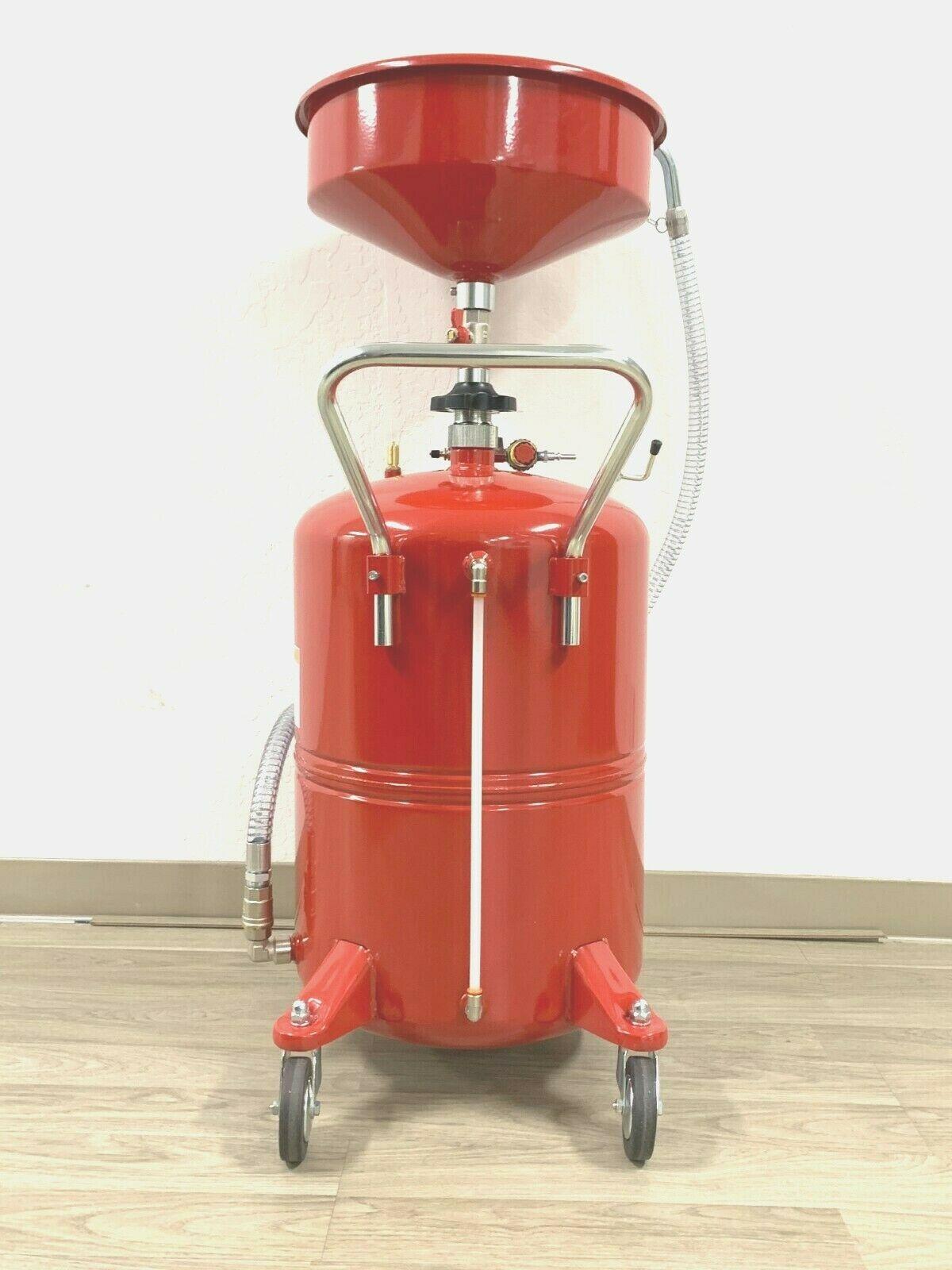 Lincoln 3614 Pressurized 20 Gallon Portable Fluid Drain Tank with 18" Bowl GREAT