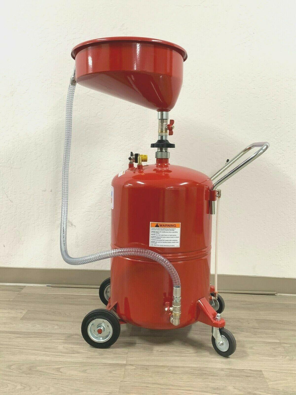 Lincoln 3614 Pressurized 20 Gallon Portable Fluid Drain Tank with 18" Bowl GREAT