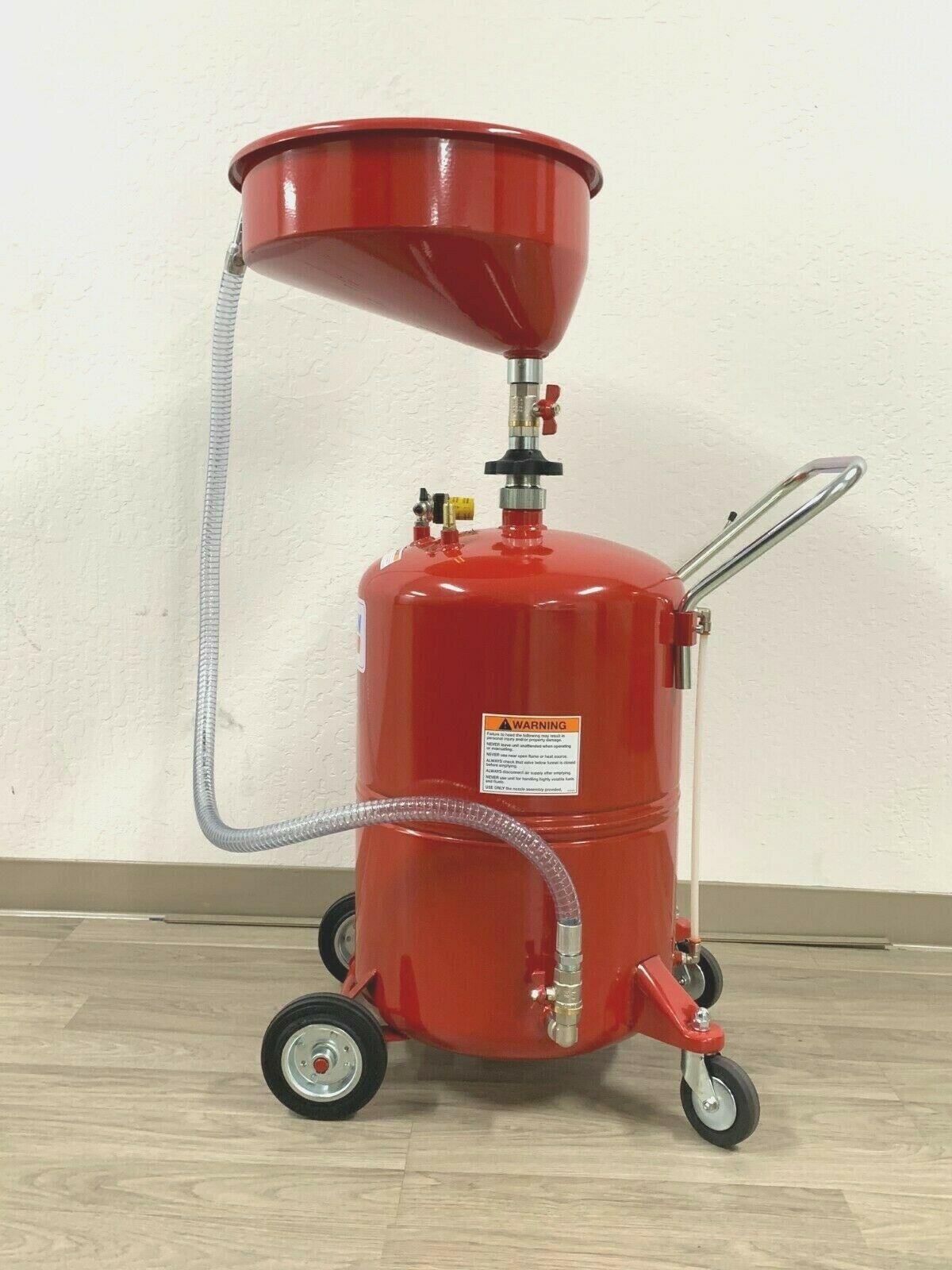 Lincoln 3614 Pressurized 20 Gallon Portable Fluid Drain Tank with 18" Bowl GREAT