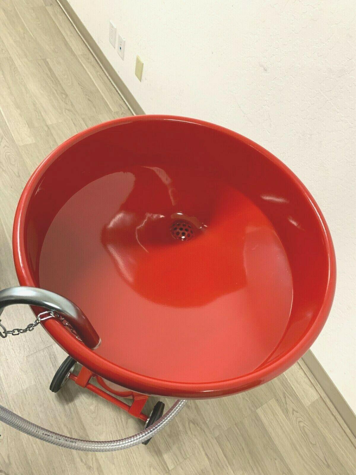 Lincoln 3614 Pressurized 20 Gallon Portable Fluid Drain Tank with 18" Bowl GREAT