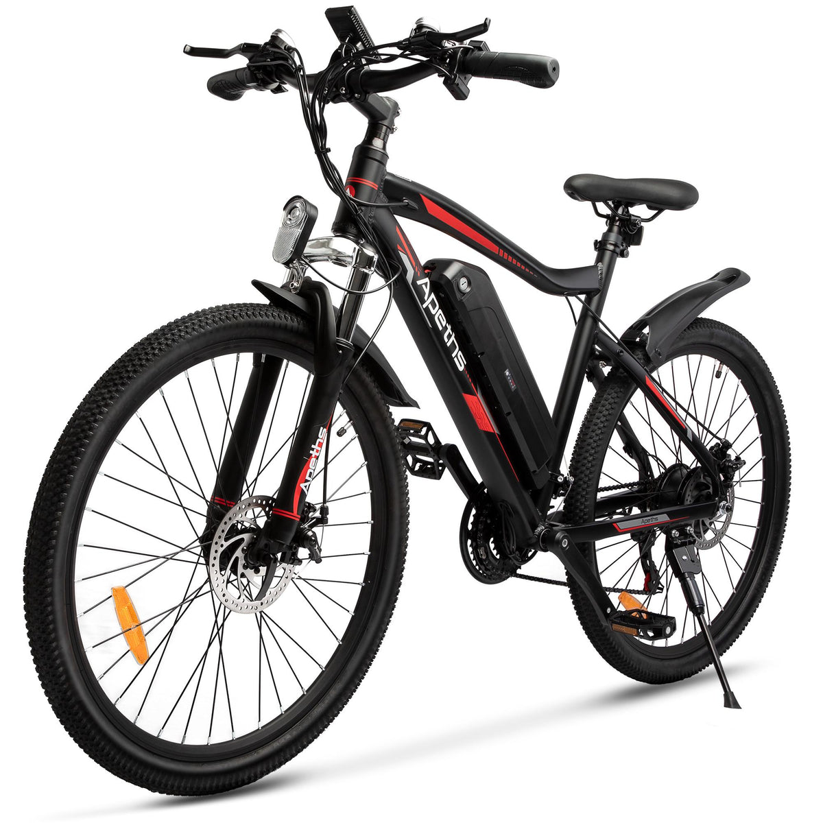 APETHS 26 In. Electric Mountain Bike for Adults, 350W Electric Commuting Bicycle with Removable 36V 10.4Ah Battery City E-Bike 25-80 Mile Ran21-Speed Gears Cruiser Bicycle