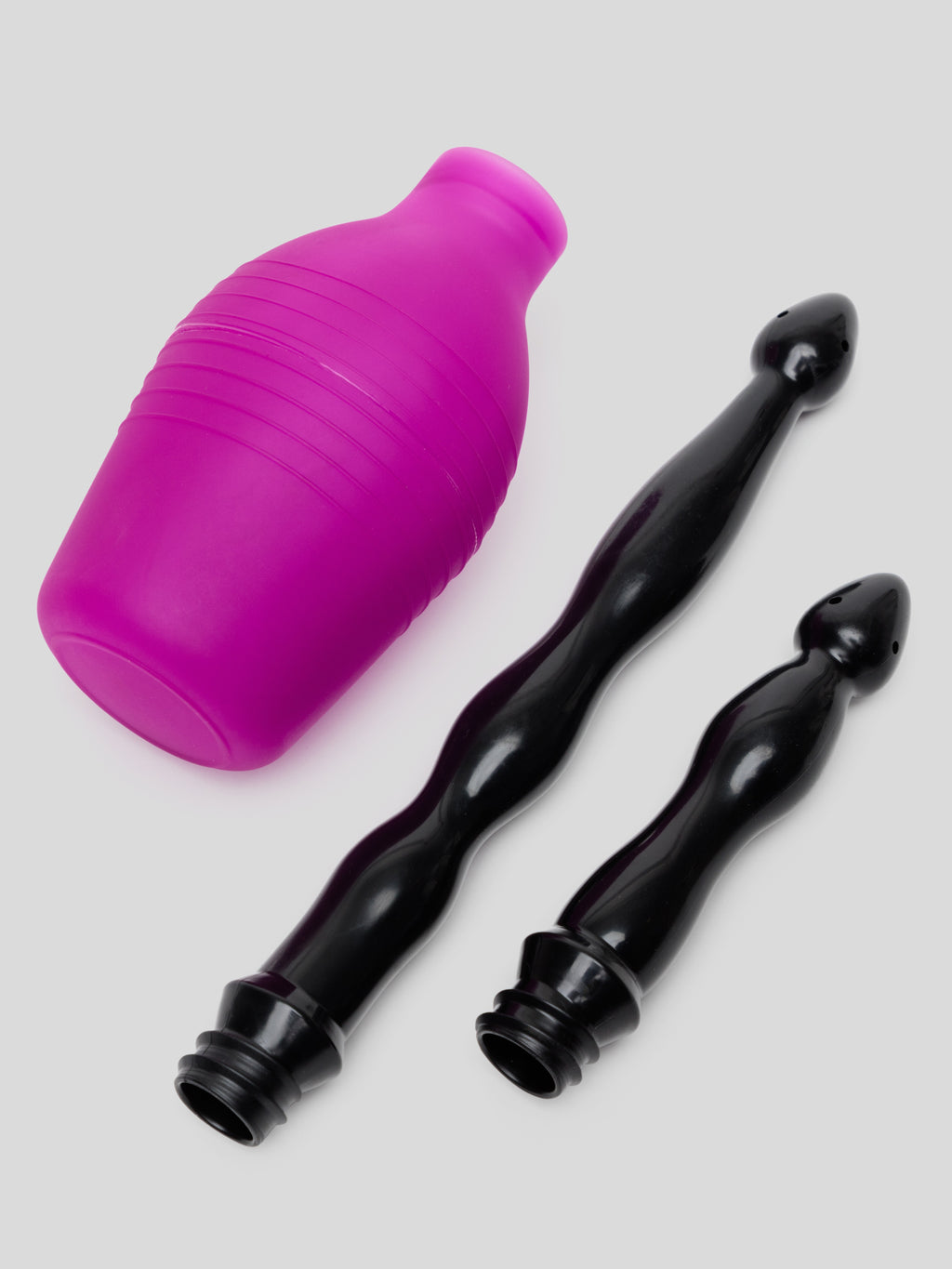 Cloud 9 Novelties Deluxe Enema Douche with Soft Nozzle Tip & Extended Reach Tip, Purple