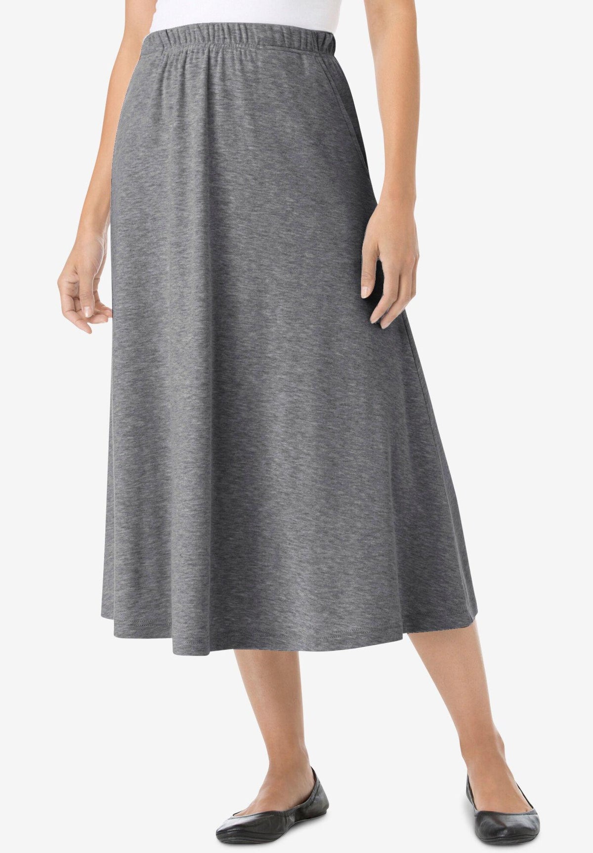 7-day knit a-line skirt