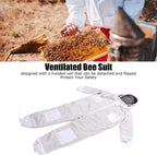 luroze professional beekeeping suit, breathable polyester portable beekeeper suit with removable hooded veil ventilated bee suit beekeeping supplies with 4 pockets for beekeeper(xl)