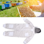 luroze professional beekeeping suit, breathable polyester portable beekeeper suit with removable hooded veil ventilated bee suit beekeeping supplies with 4 pockets for beekeeper(xl)