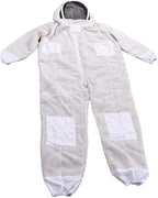 luroze professional beekeeping suit, breathable polyester portable beekeeper suit with removable hooded veil ventilated bee suit beekeeping supplies with 4 pockets for beekeeper(xl)