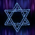 36 in. LED Star of David Metal Framed Holiday Decor