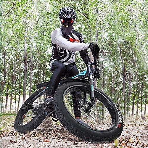 26'' Fat Tire Mountain Bike with 4.0 Tires, 21-Speed Gear Bicycle with High-Purity Aluminum Frame Mountain Bike Double Suspension, Tolan Disc Brake/MTB Break Lever Bike for Outdoor Cycling