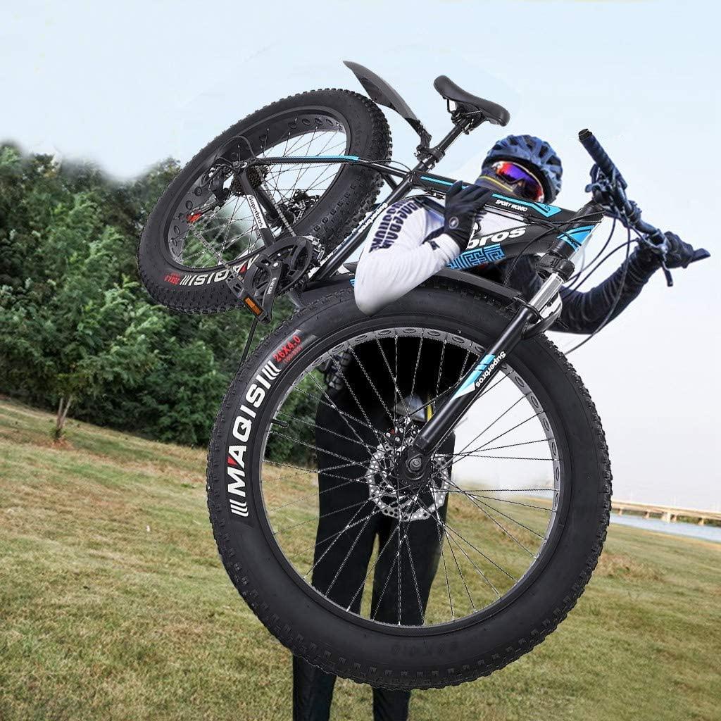 Mens Fat Tire Mountain Bike, 17-Inch/Medium High-Tensile Aluminum Frame, 21-Speed, 26-inch Wheels, Stable Disc Brake, Multi-Colors