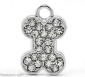 FidgetGear WholeLots HX Rhinestone Dog Chew Bone Charm Pendants 21mmx14mm 200PCs