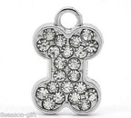 FidgetGear WholeLots HX Rhinestone Dog Chew Bone Charm Pendants 21mmx14mm 200PCs