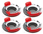 River Run 1 53" Inflatable Floating Water Tube Lake Raft, Red (4 Pack)