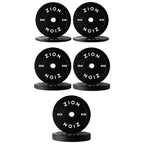 Zion Fitness Onyx 2 Inch 260 Lb Bumper Plates Set Olympic Weight Plates Rubber Bumper Weight Plate Pair,  Steel Inserts Strength Training Plates Weight Lifting Plates