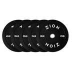 Zion Fitness Onyx 2 Inch 260 Lb Bumper Plates Set Olympic Weight Plates Rubber Bumper Weight Plate Pair,  Steel Inserts Strength Training Plates Weight Lifting Plates