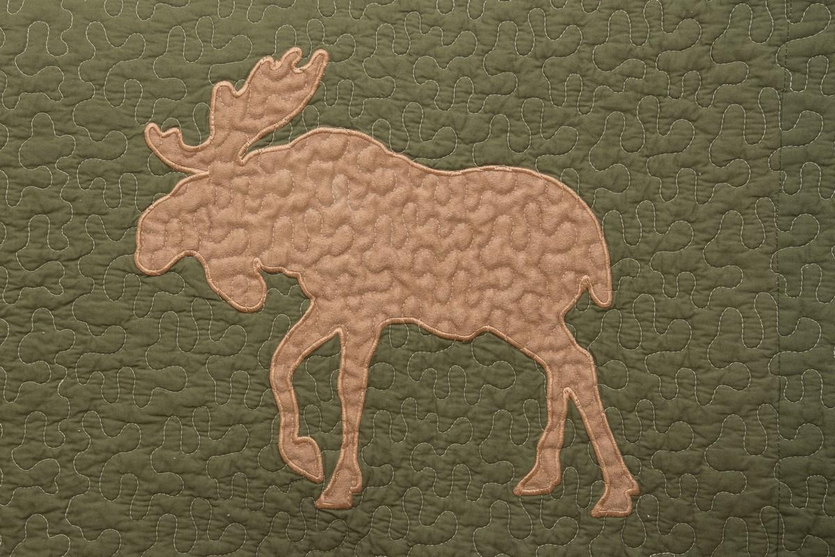 C&amp;F Home Buckley LodCabin Pieced Bear Deer Reversible Machine Washable 3 Piece Quilt Set Cotton Lightweight Bedspread Coverlet