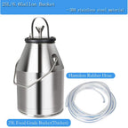 electric milking machine 1440rmp pulsation vacuum pump milker for livestock farm automatic cow goat milking suction machine with 25l/6.6gallon stainless steel bucket 110v