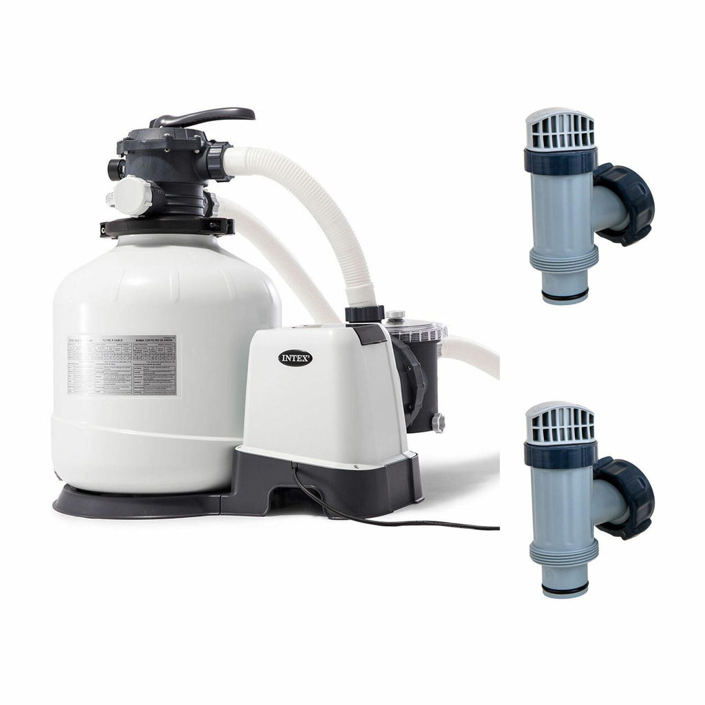 intex 3000 gph above ground pool sand filter pump w/ plunger valves parts (pair)