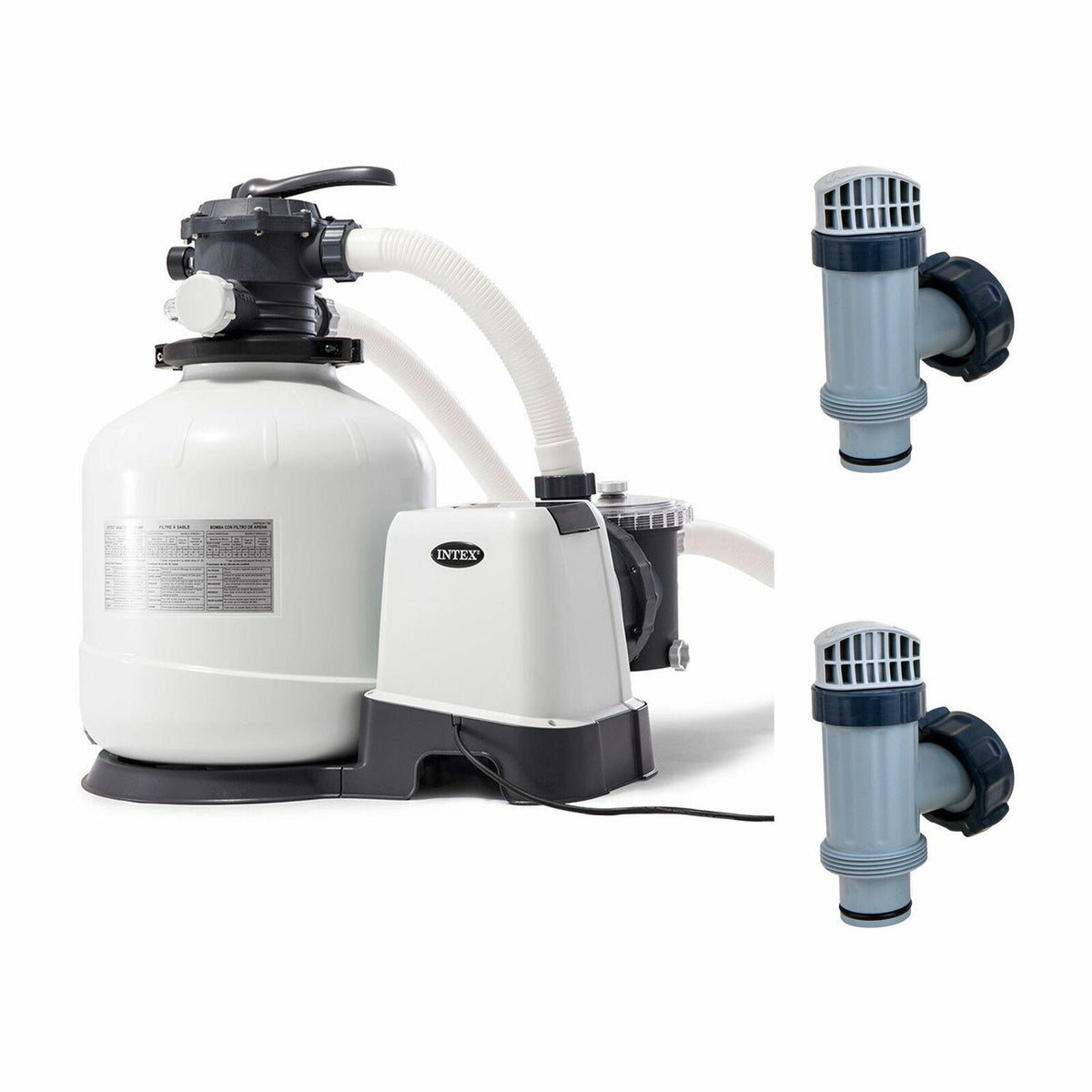 intex 3000 gph above ground pool sand filter pump w/ plunger valves parts (pair)