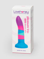 Lovehoney Pleasure Trip Liquid Silicone Non-Realistic Dildo 6 Inch, Pink
