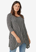 printed point-hem tunic