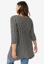 printed point-hem tunic