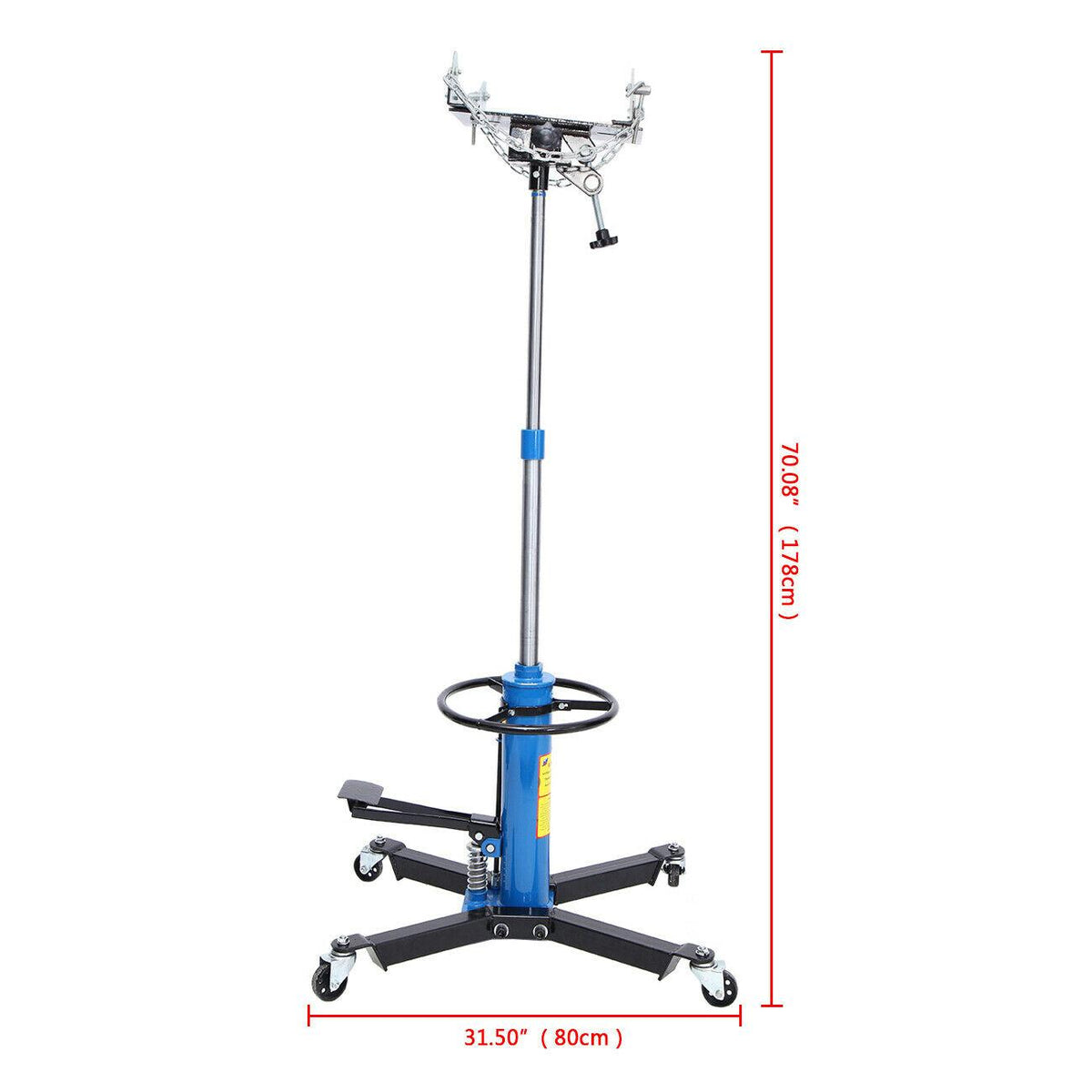 1100LBS 2 StaHydraulic Transmission Jack w/ 360閹虹爤wivel Wheels Lift Hoist