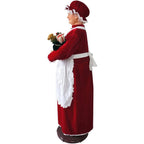 58 in. Christmas Dancing Mrs. Claus with Apron and Gift Sack