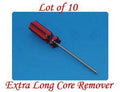 Lot of 10 Extra Long Valve Stem Core Remover Tire Repair Tool Red & Black Handle