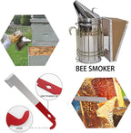 gifhome beekeeping supplies 10 pcs beekeeping tools kit - deluxe beekeeper starter kit- bee smoker set with beekeeping grip necessary