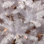 7.5 ft. Kingswood White Fir Pencil Artificial Christmas Tree with Clear Lights