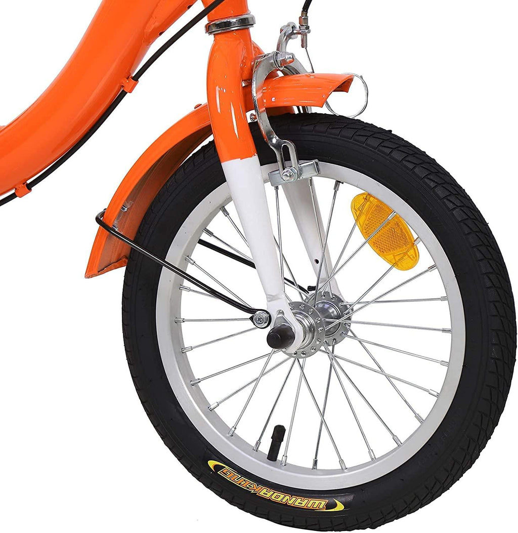 ABORON 16 inch Tricycle Trike Bike, 3 Wheel Bikes, Three-Wheeled Bicycles with Adjustable Height and Rear Basket for Beginner Riders Boys Girls