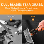 Cordless Lawn Mower Blade Sharpener – Adjustable 20°- 40° Angle Guide-Rotary Tool with Replaceable Sharpening Wheel Bits &amp; Fast Rechargeable Battery – Effortless Precision for Lawn Care